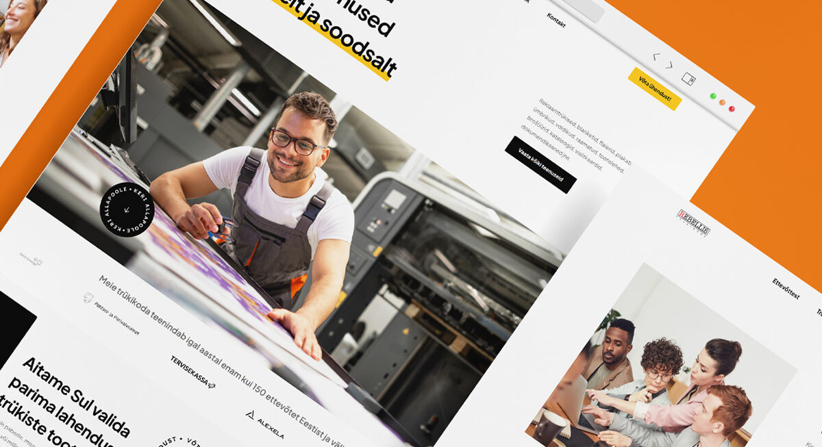 Trükistega tegelevale ettevõttele Ventara meetodi loojate poolt tehtud koduleht