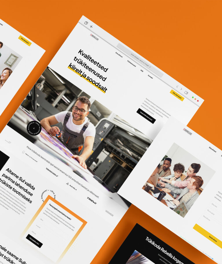 Trükistega tegelevale ettevõttele Ventara meetodi loojate poolt tehtud koduleht