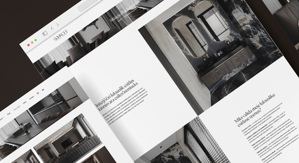 Sisekujundus ettevõttele Ventara meetodi loojate poolt tehtud koduleht