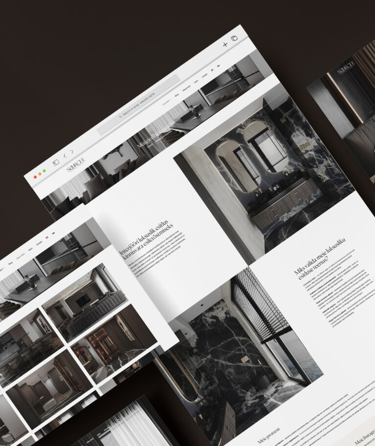 Sisekujundus ettevõttele Ventara meetodi loojate poolt tehtud koduleht